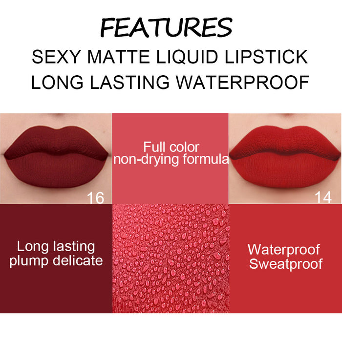 9Pcs Matte Liquid Lipstick + 1Pcs Clear Lip Plumping Plumper Gloss Makeup Set Kit, Long Lasting Waterproof Moisturizing Velvet High Pigmented Lipstick Lip Stain Glaze Makeup Gift Sets for Girls Women