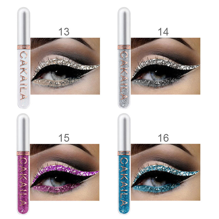 8 Colors Glitter Eyeliner Liquid Makeup Set delineadores de