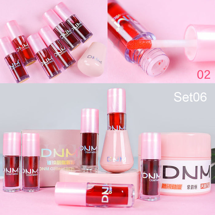 6Pcs Bright Vivid Color Lip Tint With Vibrant, Moisturizing, Long-wear, Non-sticky, Lightweight Lip Stains Tumbler Magnetic Levitation Decompression Rouge Lip Gloss Girls Women Gift Set