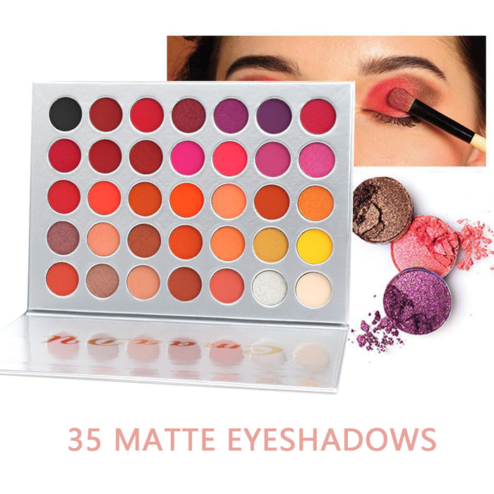 35 Colors Eyeshadow Palette Pro Matte Shimmer Makeup Pallet Pigmented Eye Shadow Powder Natural Colors Long Lasting Waterproof Makeup