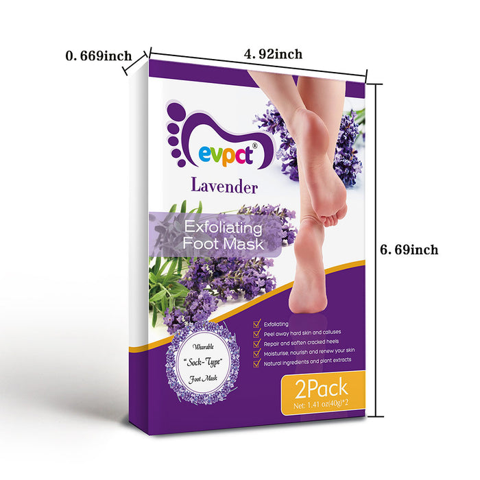 evpct Exfoliating Foot Peel Mask 2 Pack,Exfoliator Peel Off Calluses Dead Skin Callus Remover,Baby Soft Smooth Touch Feet-Men Women (Lavender-2Pack)