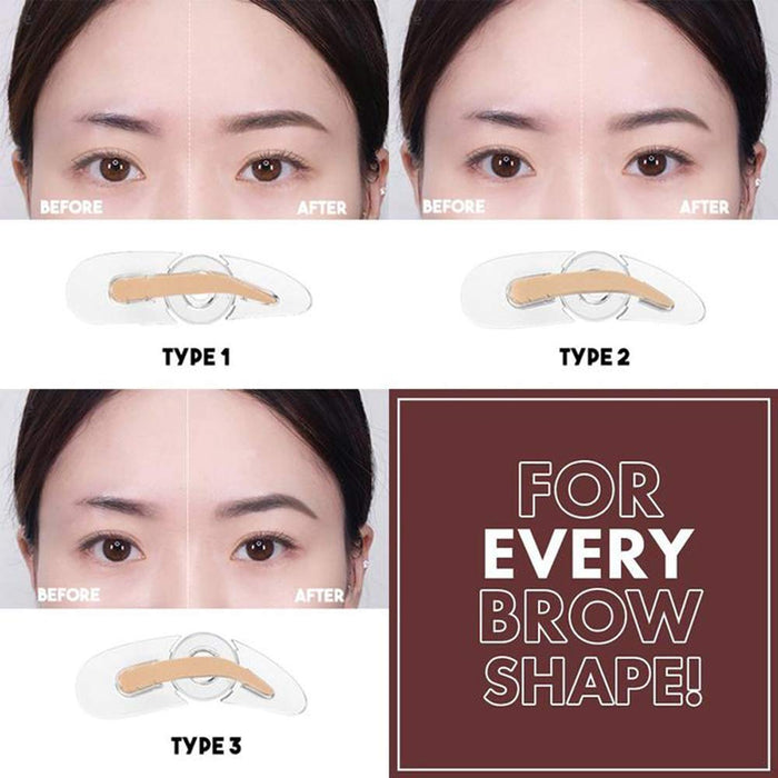 DNM Adjustable Perfect Eyebrow Stamp Waterproof and 3D Eyebrow Powder Set with Eyebrow Brush ,Eye Brow Stamp Kit Eyebrow Stamper Set Waterproof Instant Eyebrow Stamp(Light Coffee+Dark Coffee)