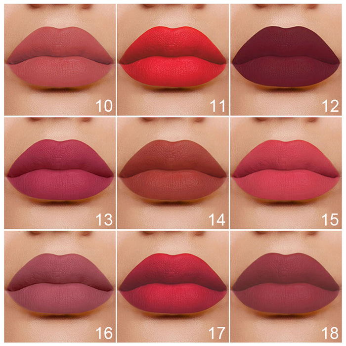 9Pcs Matte Liquid Lipstick+1Pcs Clear Lip Plumper Gloss Makeup Set Kit, Long Lasting Waterproof Moisturizing Velvet High Pigmented Lipstick Lip Stain Glaze Makeup Gift Sets for Girls Women colors 01