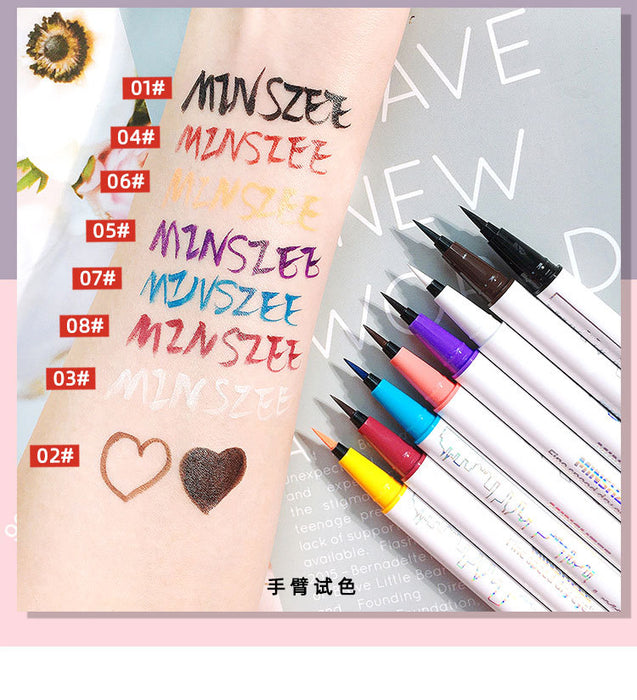 MINSHZEE Matte Liquid Eyeliner Set, Colorful Eyeliers Pencil Waterproof Eyeliner Liquid Pen,with Flexible Felt Tip Professional Smudge Proof Hypoallergenic Multi Colored Makeup Pen