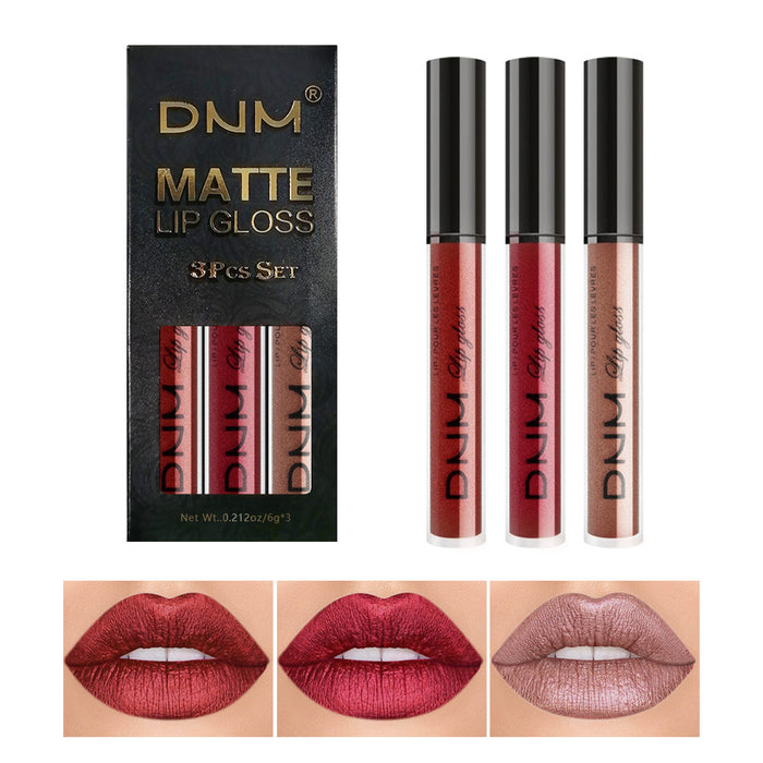 3Pcs Metallic liquid lipstick Set,Pearl Metal Glitter Shimmer Shinning Red Matte Lipstick Lip Stain Long Lasting 24 Waterproof Lip Gloss Gift Set,Lipstick Sets for Women Lippies Makeup Lipgloss Kit04