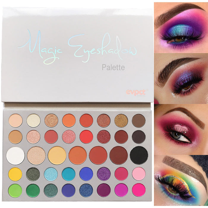 39 Colors Magic Eyeshadow Palette Pro Matte Shimmer Glitter Makeup Pallet Palettes High Pigmented Eye Shadow Powder Natural Colors Long Lasting Waterproof