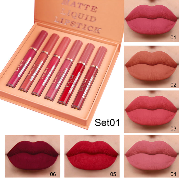 6Pcs Matte Liquid Lipstick Set Lip Stain Makeup,evpct 24 Hour Long La
