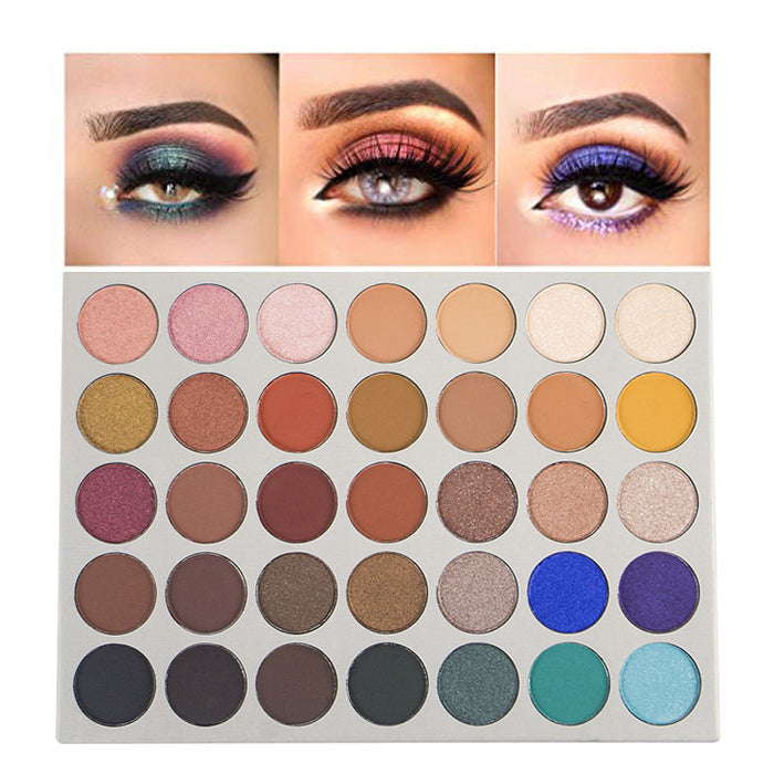 35 Colors Eyeshadow Palette Pro Matte Shimmer Makeup Pallet Pigmented Eye Shadow Powder Natural Colors Long Lasting Waterproof Makeup