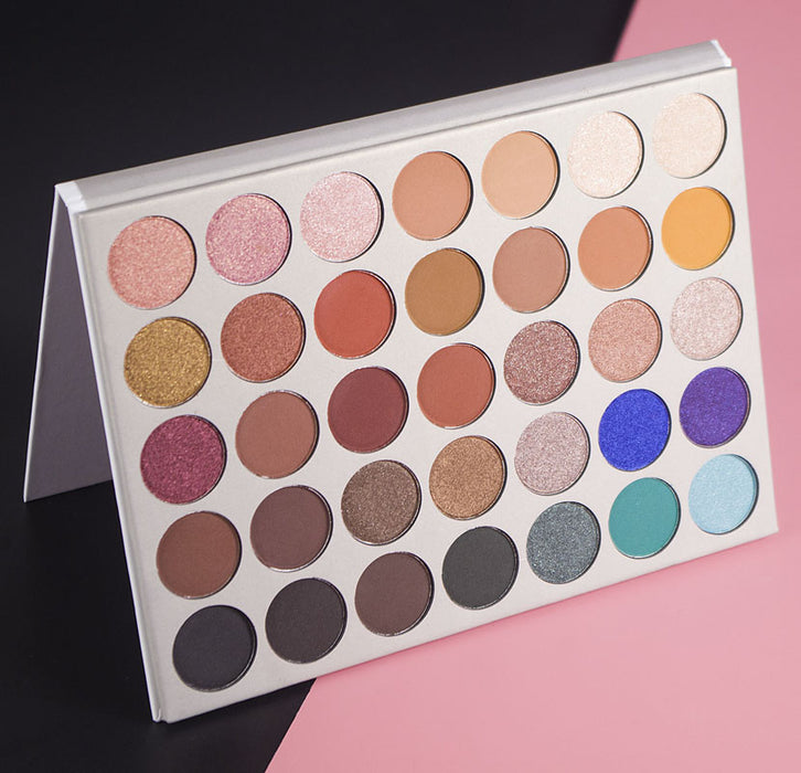 35 Colors Eyeshadow Palette Pro Matte Shimmer Makeup Pallet Pigmented Eye Shadow Powder Natural Colors Long Lasting Waterproof Makeup