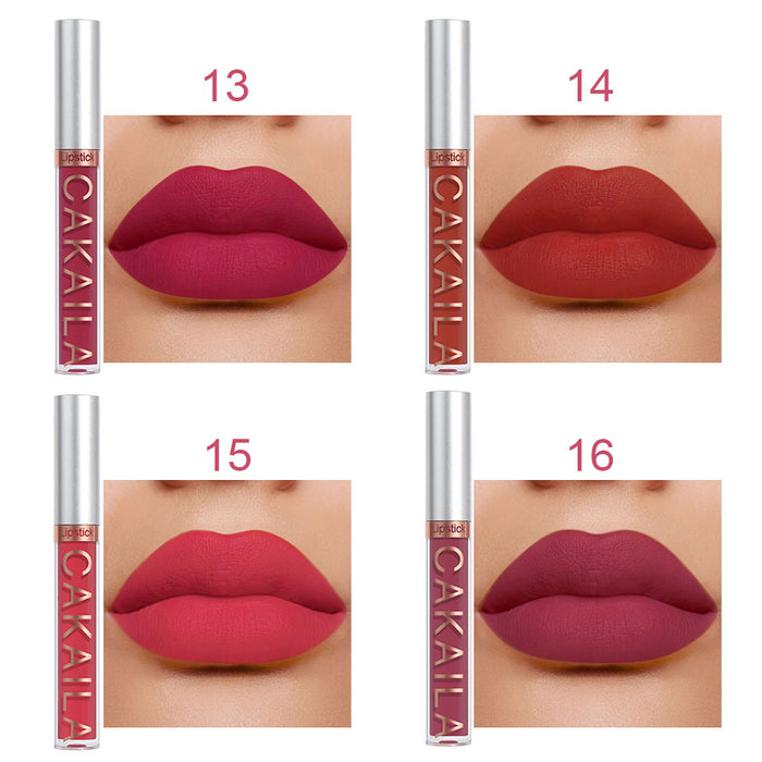 6Pcs Matte Liquid Lipstick Set Velvety Long Lasting High Pigmented Nude Waterproof Lipgloss Kit Girls Women Make Up Gift Set(Color-01)