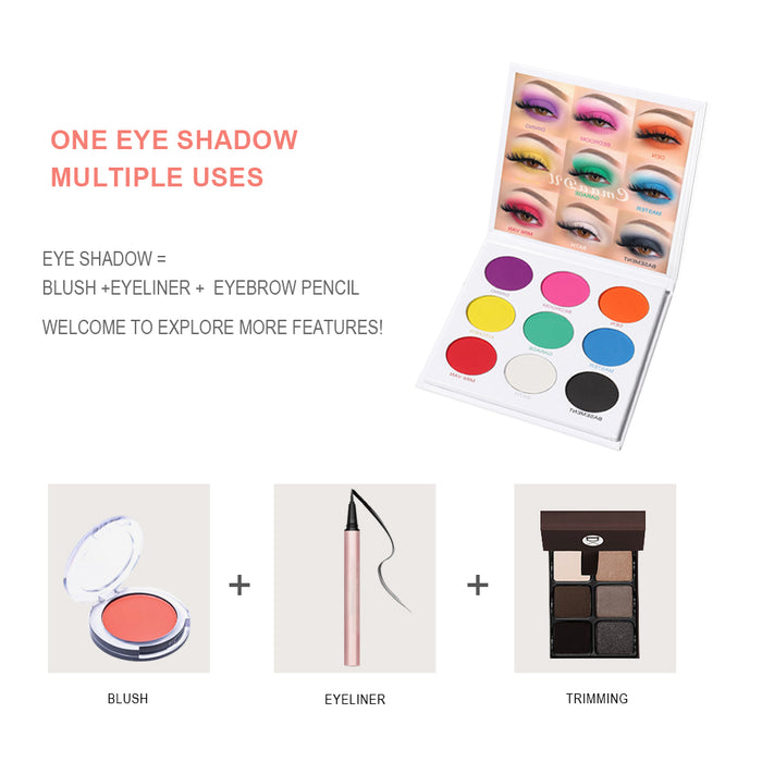 9 Colors Matte Eyeshadow Pallet Rainbow Colors Eye Shadow Palette Natural Waterproof Long Lasting Pigmented(9 Colors)…