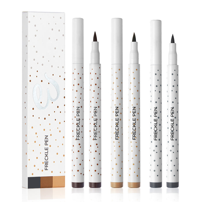 Natural Freckle Pen - 3Pcs for Different Color, Light Brown & Dark Brown&Gray, Long Lasting Waterproof Neutral Lightweight Freckle Makeup Tool¡