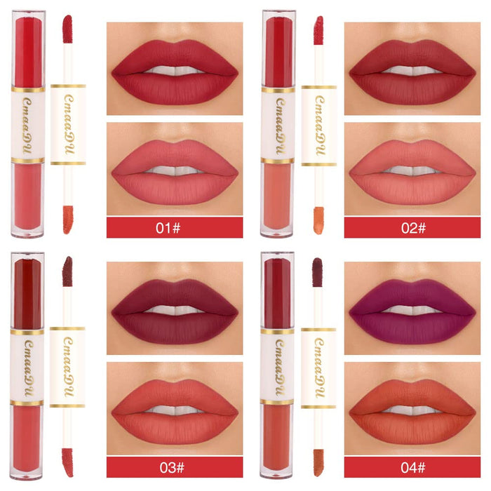 evpct 8 Colors Liquid Matte Lipstick Set Lip Stick Stain Packs Matte for Dark Skin Women,Dark Red Mat Matt Long Lasting Original 24 Hour Matte lipstick lapiz labiales mate 24 horas originales mate 01