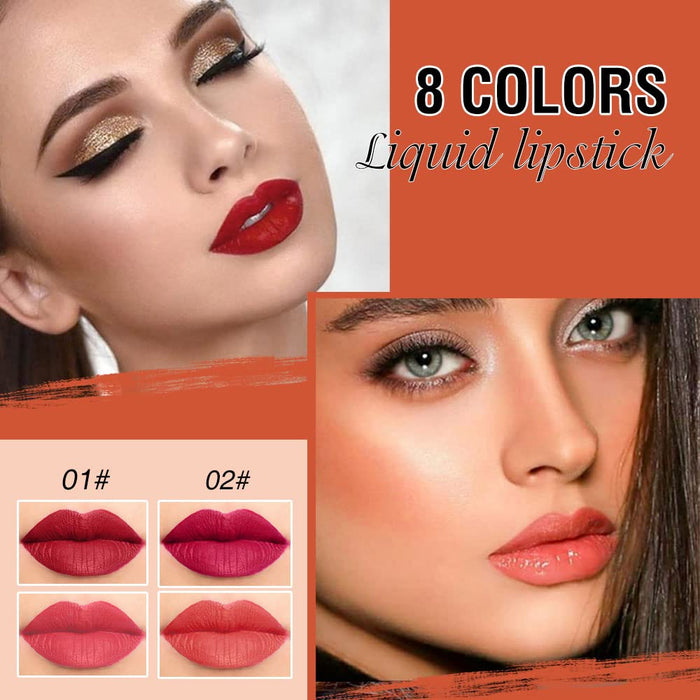 evpct 8 Colors Liquid Matte Lipstick Set Lip Stick Stain Packs Matte for Dark Skin Women,Dark Red Mat Matt Long Lasting Original 24 Hour Matte lipstick lapiz labiales mate 24 horas originales mate 01