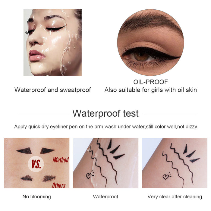 4 Color Winged Eyeliner Stamps Set,evpct Wing Waterproof Eyeliner Stamp Tool Wingliner,Blue Purple Black Brown Matte Liquid Eyeliner Colorful Set Colored Cat Eye Stamp Eyeliner Liners Pencil Pen Kit