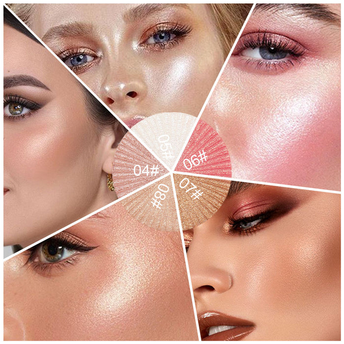 Shimmer Highlighter Highlight Makeup Contour Palette,CAKAILA 8 Colors Shimmer Blush and Makeup Highlighter Powder Bronzer Palette Highlighter+Makeup iluminadores Illuminator Make Up for Dark Skin