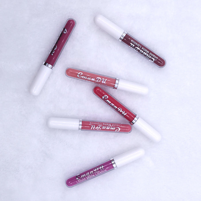 6Pcs Matte Liquid Lipstick Set Lip Stain Makeup,CmaaDu 24 Hour Long Lasting Waterproof Dark Red Matte Matt Lipsticks Lip Gloss Sets for Women Matt Liquid Lippies labiales matte larga duracion 24 Set03