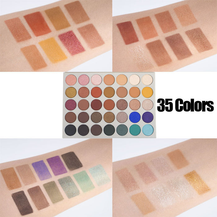 35 Colors Eyeshadow Palette Pro Matte Shimmer Makeup Pallet Pigmented Eye Shadow Powder Natural Colors Long Lasting Waterproof Makeup