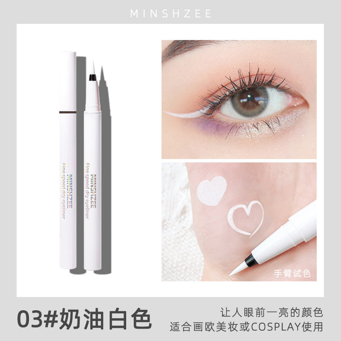 MINSHZEE 3Pcs Matte Waterproof Colored Rainbow Liquid Eyeliner Colorful Eyeliner pencil Set,White Blue Black Liquid Eye Liner Color Eyeliner Pen Set Waterproof delineador de ojos de colores