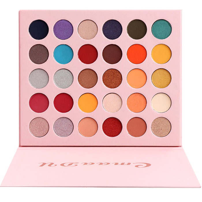 30 Colors Colorful Eyeshadow Palette Matte Pearlescent Shimmer Makeup Palette Waterproof Beauty Cosmetics High Pigment Eye Shadow (30 Colors 02)