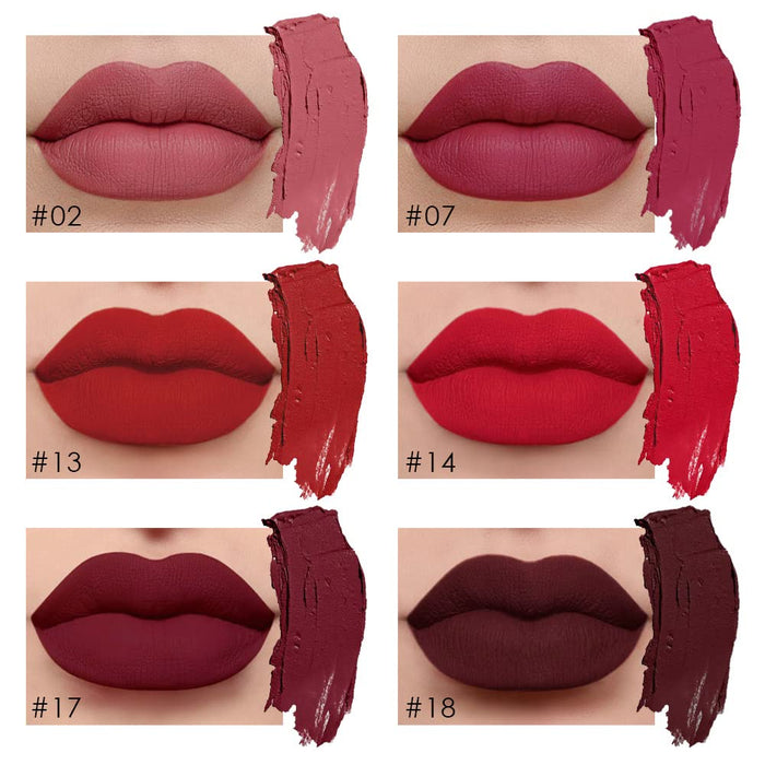 CmaaDu 6Pcs Matte Liquid Lipstick Set labiales mate 24 horas originales matte larga duracion 24, Deep Dark Red Stay on Matte Lipstick Long Lasting 24 and Waterproof Permanent Lipsticks 24 Hours A-07