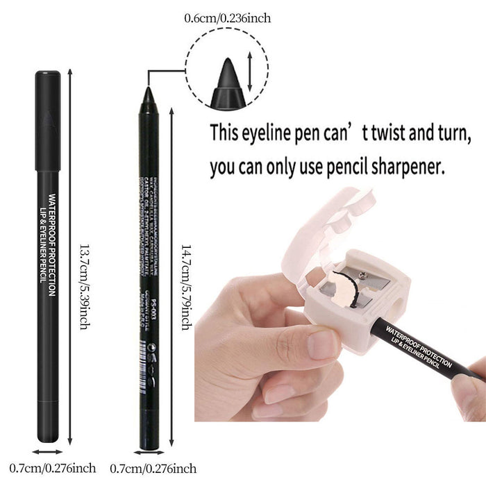 12 Colors Colorful Colored Gel Eyeliner Pencil Pen Set, Eyeliner & Eye Shadow Pencil Set,Pearl Metallic Glitter Blue White Silver Red Black Purple Waterproof Eye Liner Eyeliner Pencils Kit for Women