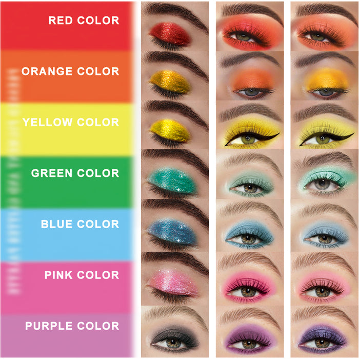 35 Rainbow Colors Eyeshadow Palette Matte and Glitter High Pigment Eye Shadow Power Brights Colorful Eye Cosmetic Makeup Pallet