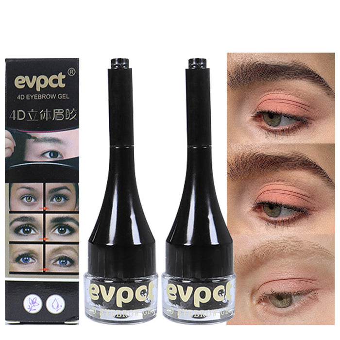 2 Pcs/Set 4D Eyebrow Extensions Gel Fiber Building Brow Hairk  BlacBrown Eyebrow