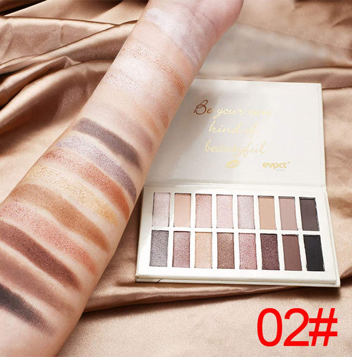 Shimmer Makeup Pallet Eyeshadow Palette 16 Colors Magic Pearlescent Mermaid Eye Shadows Highly Pigmented - Professional Nudes Warm Bronze Neutral Smoky Cosmetic (16 Colors 01)
