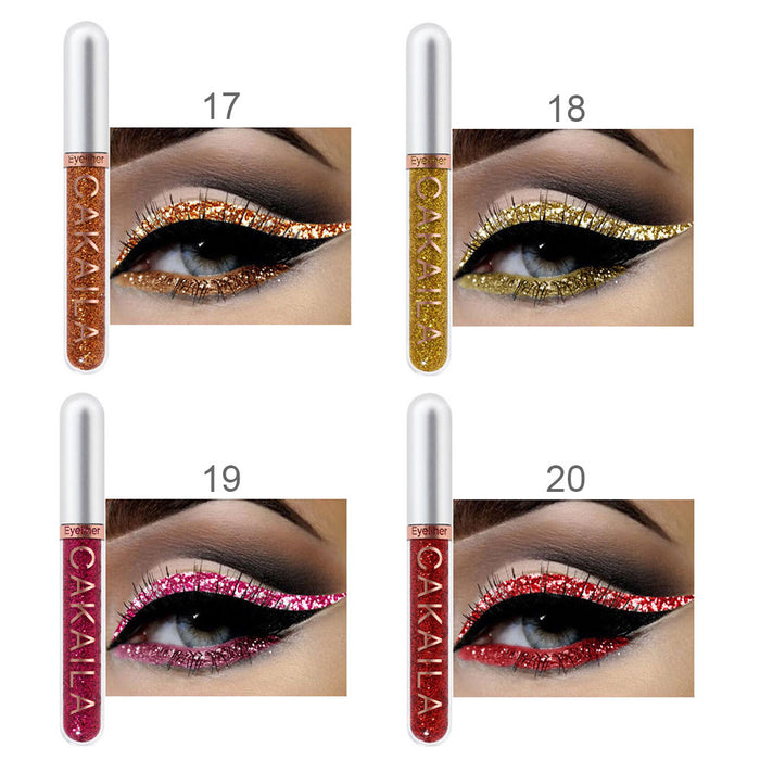 8 Colors Glitter Eyeliner Liquid Makeup Set delineadores de colores,evpct Eye Glitter Liquid Eyeliner Colorful Set Gold Silver Sparkling Shimmer Liquid Eyeliner Liner for Eyes Eyeshadow Waterproof