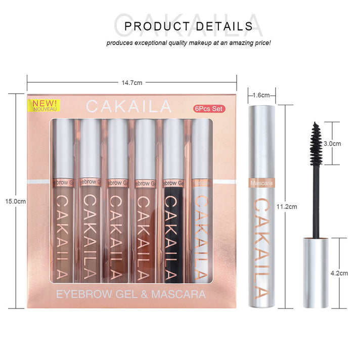Eyebrow Tinted Gel And Mascara Set, 6 Colors Tint Brows Mascara Kit - Waterproof,Eye Brow Dyeing, Brow Gel Cream For Long Lasting Light Blonde Soft Brown Black Makeup (Set 03)