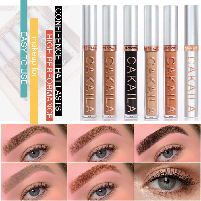 Eyebrow Tinted Gel And Mascara Set, 6 Colors Tint Brows Mascara Kit - Waterproof,Eye Brow Dyeing, Brow Gel Cream For Long Lasting Light Blonde Soft Brown Black Makeup (Set 03)