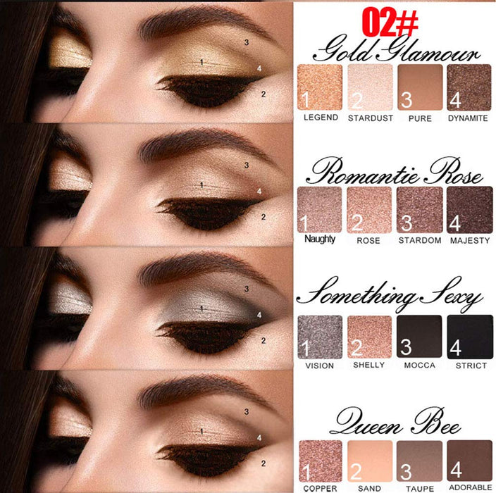 Shimmer Makeup Pallet Eyeshadow Palette 16 Colors Magic Pearlescent Mermaid Eye Shadows Highly Pigmented - Professional Nudes Warm Bronze Neutral Smoky Cosmetic (16 Colors 01)