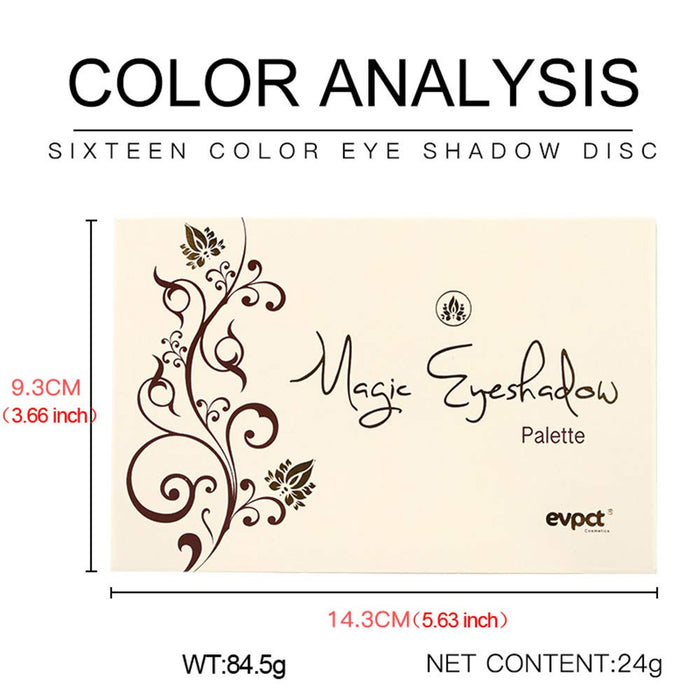 Shimmer Makeup Pallet Eyeshadow Palette 16 Colors Magic Pearlescent Mermaid Eye Shadows Highly Pigmented - Professional Nudes Warm Bronze Neutral Smoky Cosmetic (16 Colors 01)