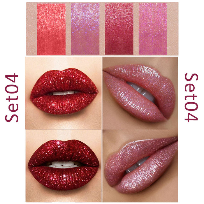 Glitter Lip Kit, Red Glitter Lips, Vegan Beauty