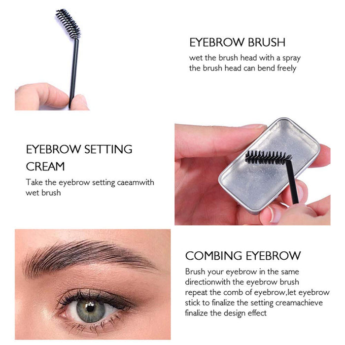Soap Brows Kit,2Pcs/Set Eyebrow Freeze Styling Wax,Waterproof Long-lasting Eyebrows Enhancer Shaping Clear Tint Gel, Eye Brow Makeup Balm Pomade Cosmetics