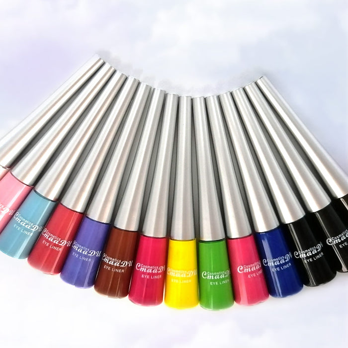 evpct 14 Colors Colored Matte Liquid Eyeliner Colorful Set,White Red Blue Black Green Purple Pink Orange Rainbow Waterproof Liquid Eyeliner Pen Pencil Set Eye Liners for Women Waterproof Smudgeproof