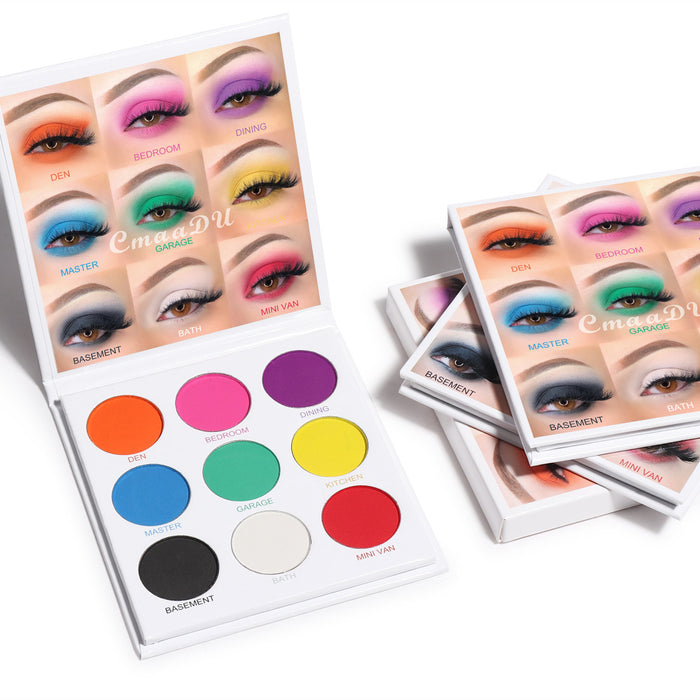 9 Colors Matte Eyeshadow Pallet Rainbow Colors Eye Shadow Palette Natural Waterproof Long Lasting Pigmented(9 Colors)…