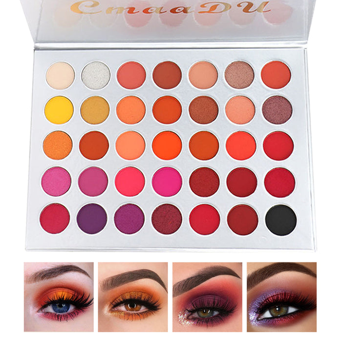 35 Colors Eyeshadow Palette Pro Matte Shimmer Makeup Pallet Pigmented Eye Shadow Powder Natural Colors Long Lasting Waterproof Makeup