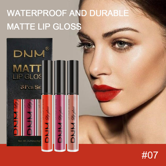 3Pcs Matte 24-hour Liquid Lipstick Sets,Dark Red Purple Matte Lipstick Lip Stain Long Lasting 24 Waterproof Lip Gloss Gift Set Matt Lipsticks Set Matt Liquid Makeup Lipstick for Women Lippies Kit03