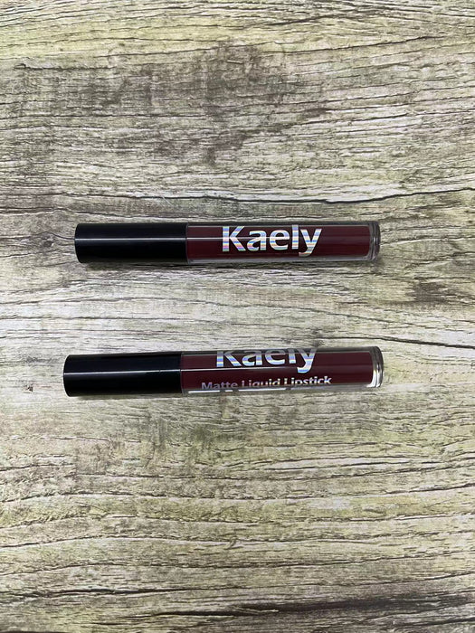 Kaely Matte Liquid Lipstick Long Lasting Lips Set Kit, Waterproof Lipstick Dark Red Lipgloss Lip Gloss Sets for Women