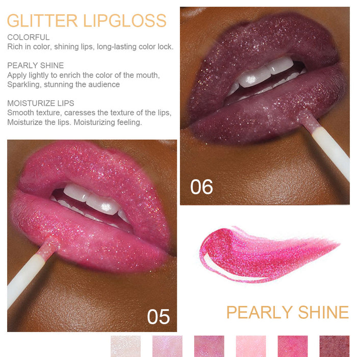 6Pcs Glitter Sparkly Liquid Lipstick Set, Diamond Shimmer Metallic Sparkling Lip Gloss Kit Tumbler Magnetic Levitation Decompression Lipstick Girls Women Gift Set(Polarized Lip Glaze)