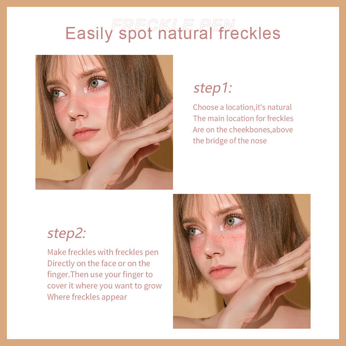 Natural Freckle Pen - 3Pcs for Different Color, Light Brown & Dark Brown&Gray, Long Lasting Waterproof Neutral Lightweight Freckle Makeup Tool¡