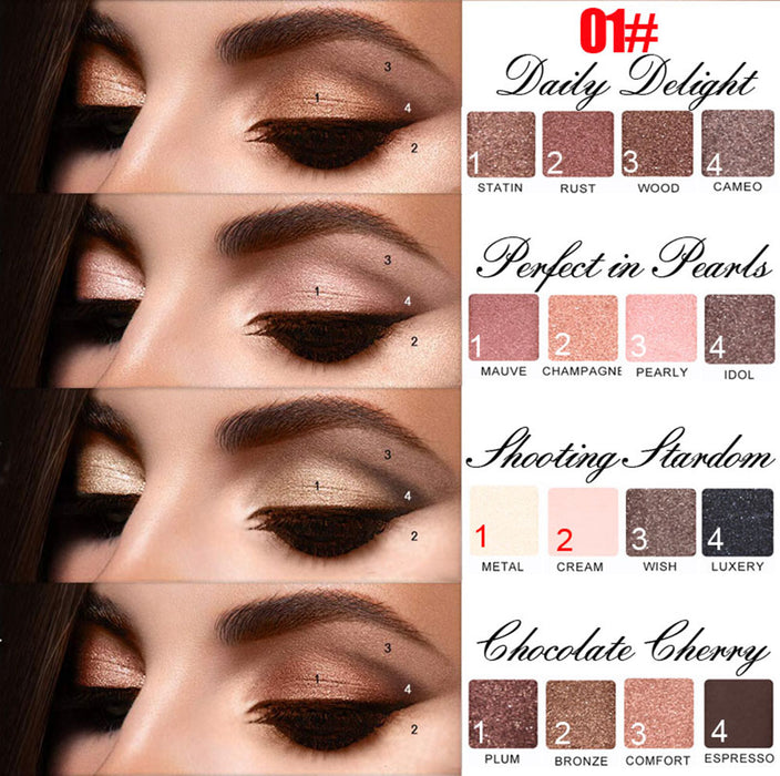 evpct Pro Eyeshadow Palette Makeup Pallet - Matte and Shimmer16 Colors - Highly Pigmented - Professional Nudes Natural Bronze Mineral Eyeshadow Palettes Cosmetic Magic Eye shadow (16 Colors Set01)