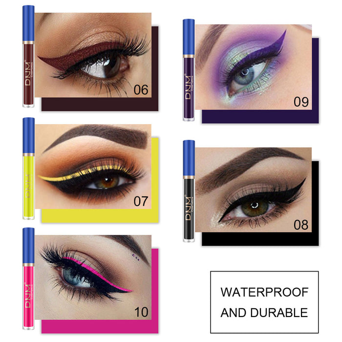 evpct 10 Colors Colored Matte Liquid Eyeliner Colorful Set,White Red Blue Black Green Purple Pink Orange Rainbow Waterproof Liquid Eyeliner Pen Pencil Set Eye Liners for Women Waterproof Smudgeproof