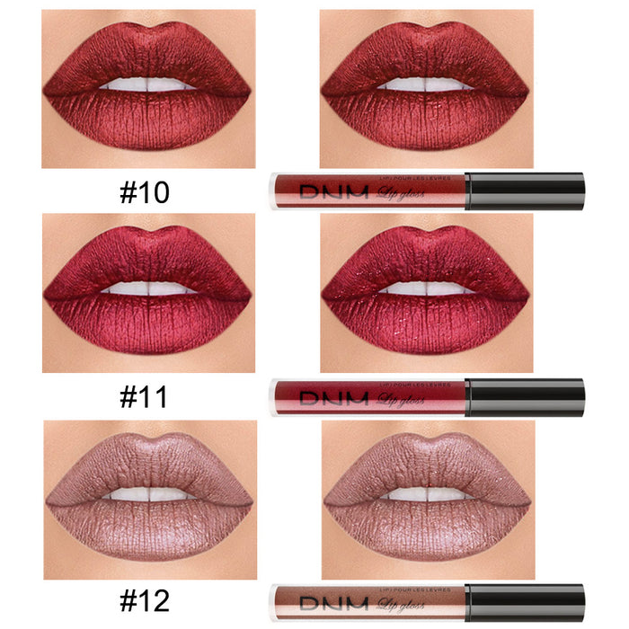 3Pcs Metallic liquid lipstick Set,Pearl Metal Glitter Shimmer Shinning Red Matte Lipstick Lip Stain Long Lasting 24 Waterproof Lip Gloss Gift Set,Lipstick Sets for Women Lippies Makeup Lipgloss Kit04