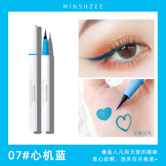 MINSHZEE 3Pcs Matte Waterproof Colored Rainbow Liquid Eyeliner Colorful Eyeliner pencil Set,White Blue Black Liquid Eye Liner Color Eyeliner Pen Set Waterproof delineador de ojos de colores