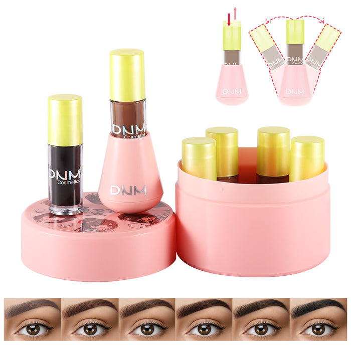 6 Colors Eyebrow Gel Set, Grooming Volumizing Brow Gel, Fuller & Natural Look Brow ,Eyebrow Makeup, Tumbler Magnetic Levitation Decompression Eyebrow Gel Girls Women Gift Set (Eyebrow Cream)