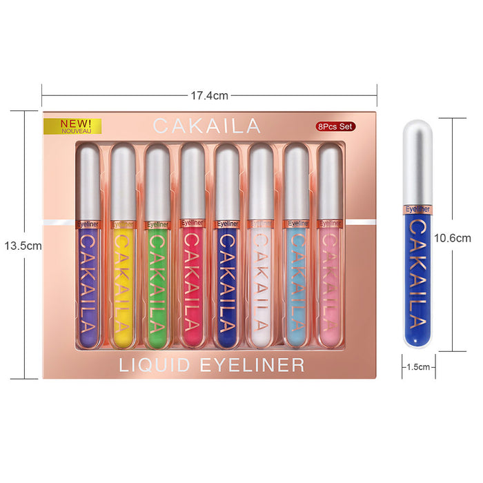 evpct 8 Colors Matte Liquid Eyeliner Colorful Set,Black Blue White Green Red Pink Colored Liquid Eyeliner Pen Kit Eye Liners for Women Waterproof Smudgeproof Long Lasting Rainbow Eyeliner Pencils 01