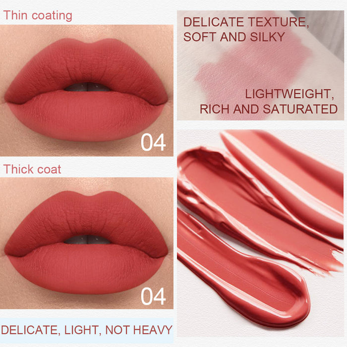 6Pcs Matte Liquid Lipstick Set Velvety Long Lasting Nude Waterproof Lip Gloss Kit Tumbler Magnetic Levitation Decompression Lipstick Girls Women Gift Set(Air mousse lipgloss)